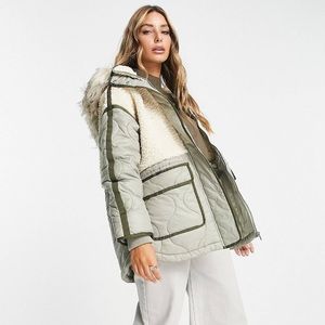 River island borg coat